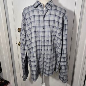 Peter Millar Plaid Button Up Shirt Sz XL 100% cotton